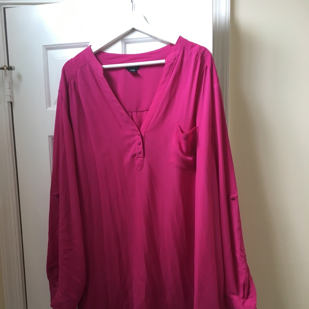 Pink long sleeve blouse